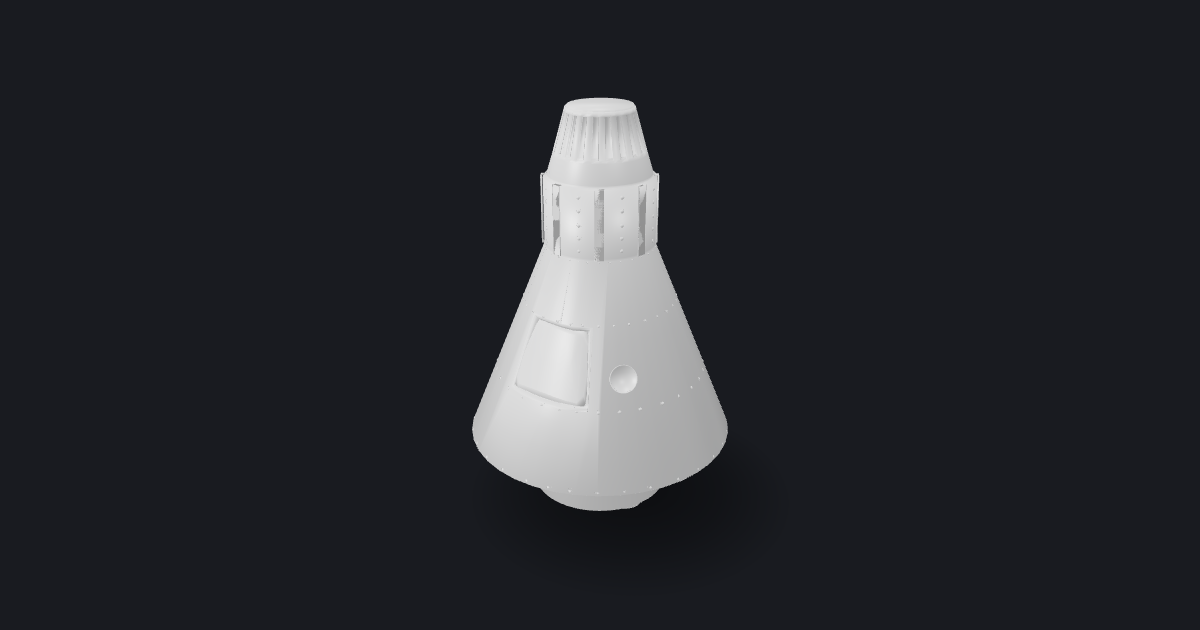 Rendered view of Mercury-Redstone 3 "Freedom 7".