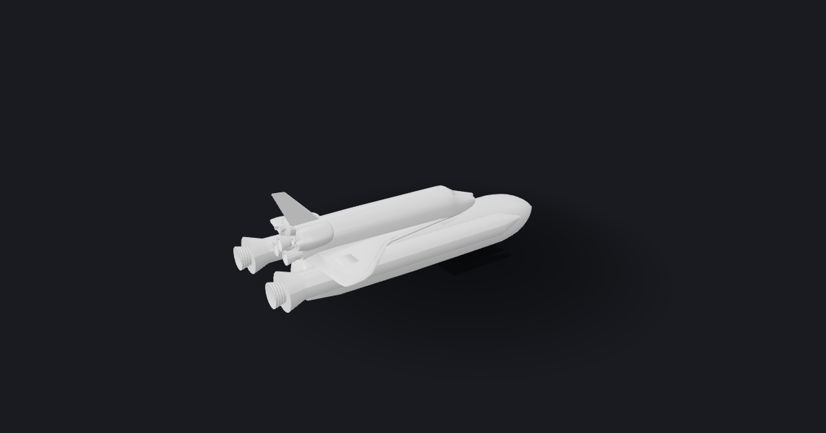 Rendered view of Space Shuttle (A).